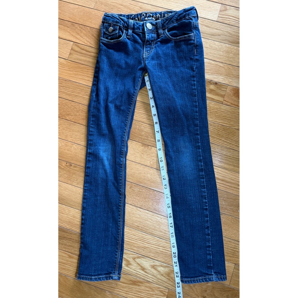 Gap Kids Super Skinny Jeans Dark Wash Adjustable Waist Size 7 Regular